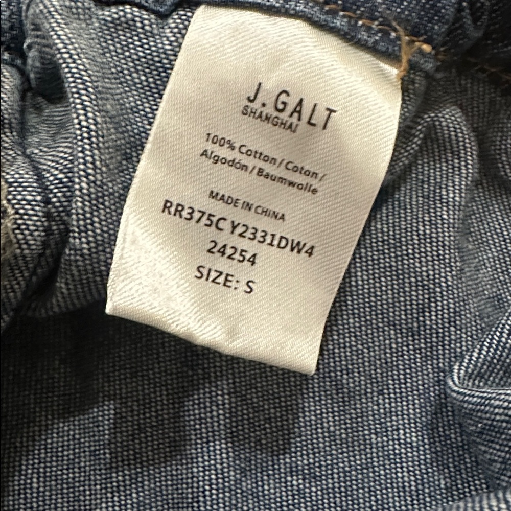 John Galt Brandy Melville Denim Mini Skirt with Eyelet Trim - Picture 5 of 6
